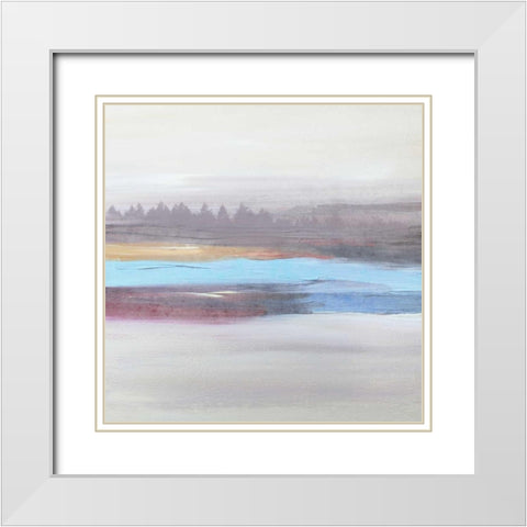 Improvisation I White Modern Wood Framed Art Print with Double Matting by Orlov, Irena