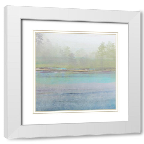 Improvisation III White Modern Wood Framed Art Print with Double Matting by Orlov, Irena