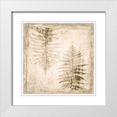 Stone Leaf II White Modern Wood Framed Art Print with Double Matting by Orlov, Irena