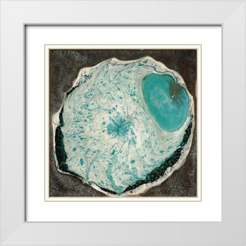 Atlantis II White Modern Wood Framed Art Print with Double Matting by Ludwig, Alicia