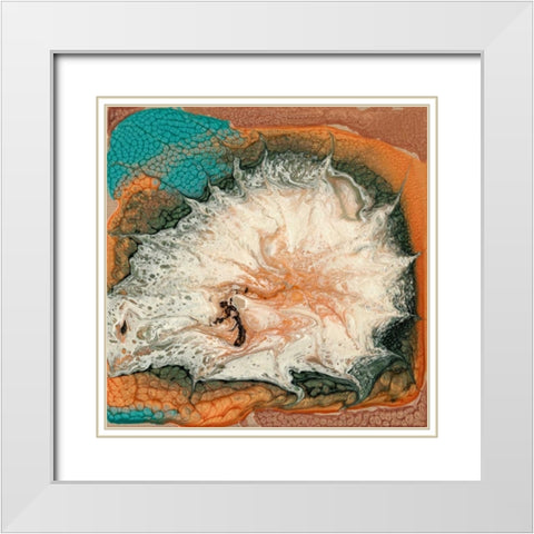Caldera I White Modern Wood Framed Art Print with Double Matting by Ludwig, Alicia