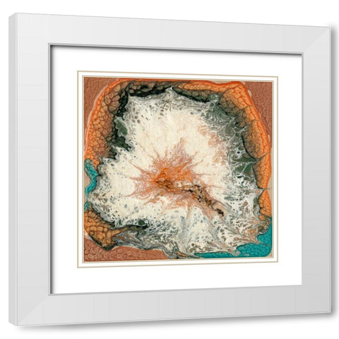 Caldera II White Modern Wood Framed Art Print with Double Matting by Ludwig, Alicia