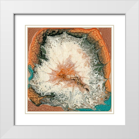 Caldera II White Modern Wood Framed Art Print with Double Matting by Ludwig, Alicia
