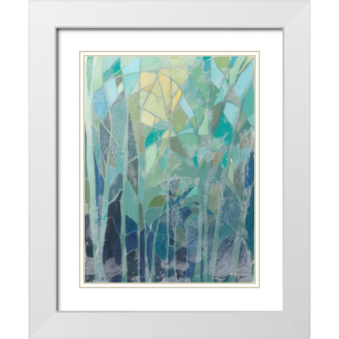 Stained Glass Forest II White Modern Wood Framed Art Print with Double Matting by Popp, Grace