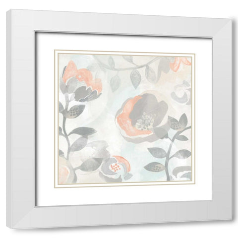 Chromatic Fresco I White Modern Wood Framed Art Print with Double Matting by Vess, June Erica