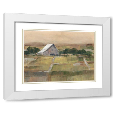 Rural Sunset II White Modern Wood Framed Art Print with Double Matting by Harper, Ethan