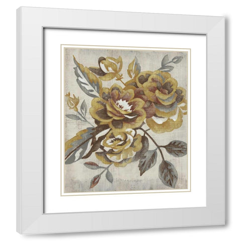 Honeyed Blooms I White Modern Wood Framed Art Print with Double Matting by Zarris, Chariklia