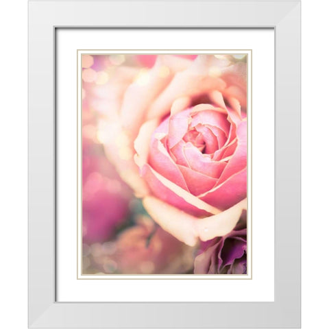 Rosie Pink I White Modern Wood Framed Art Print with Double Matting by Quintero, Sonja