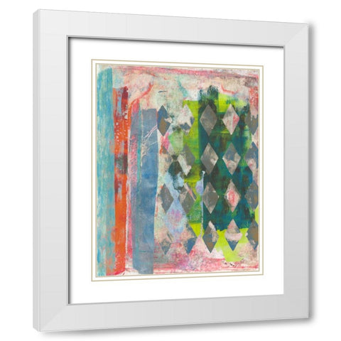 Chartreuse Afternoon I White Modern Wood Framed Art Print with Double Matting by McCavitt, Naomi