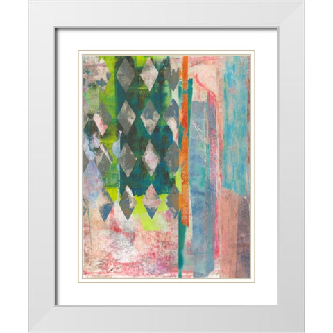 Chartreuse Afternoon II White Modern Wood Framed Art Print with Double Matting by McCavitt, Naomi