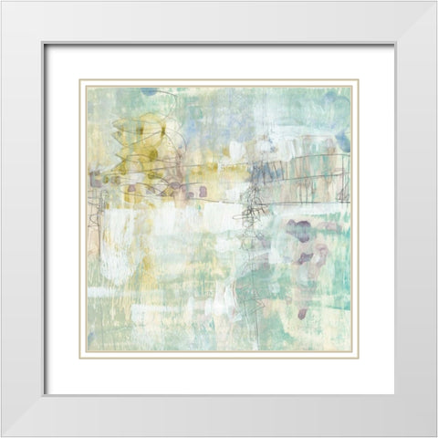 Washed Pastel II White Modern Wood Framed Art Print with Double Matting by Goldberger, Jennifer