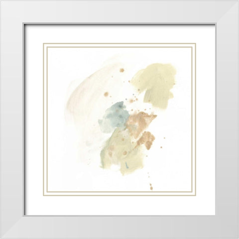 Liquid Echo III White Modern Wood Framed Art Print with Double Matting by Vess, June Erica