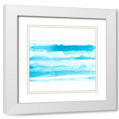 Spectrum Echo IV White Modern Wood Framed Art Print with Double Matting by Vess, June Erica