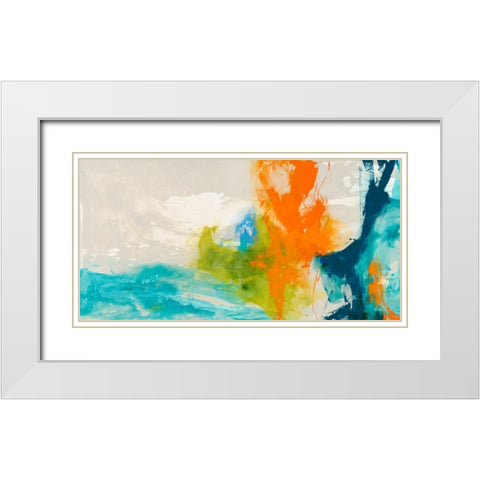 Tidal Abstract I White Modern Wood Framed Art Print with Double Matting by Jasper, Sisa