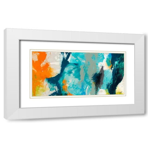 Tidal Abstract II White Modern Wood Framed Art Print with Double Matting by Jasper, Sisa