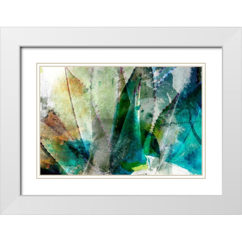 Agave Abstract II White Modern Wood Framed Art Print with Double Matting by Jasper, Sisa