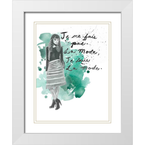 Fashion Quotes I White Modern Wood Framed Art Print with Double Matting by McCavitt, Naomi
