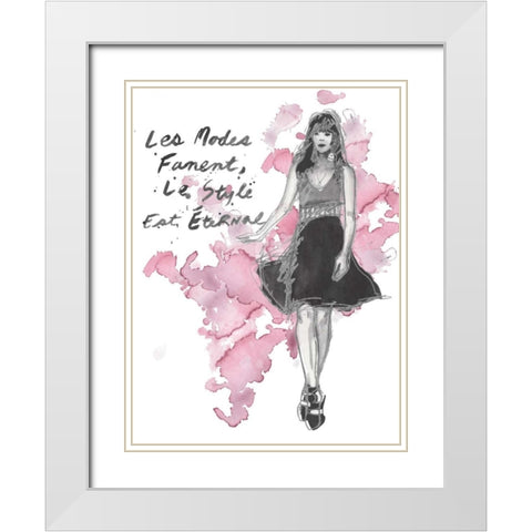 Fashion Quotes II White Modern Wood Framed Art Print with Double Matting by McCavitt, Naomi