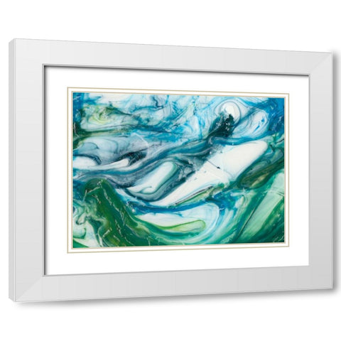 Tidal Sweep II White Modern Wood Framed Art Print with Double Matting by Chandler, Sharon