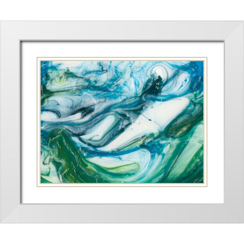 Tidal Sweep II White Modern Wood Framed Art Print with Double Matting by Chandler, Sharon
