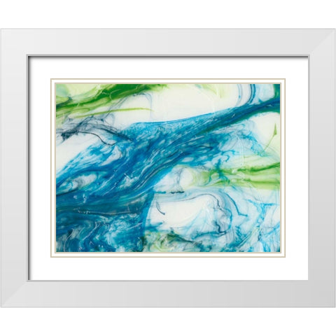 Tidal Sweep III White Modern Wood Framed Art Print with Double Matting by Chandler, Sharon