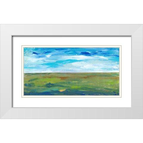 Vast Land II White Modern Wood Framed Art Print with Double Matting by OToole, Tim