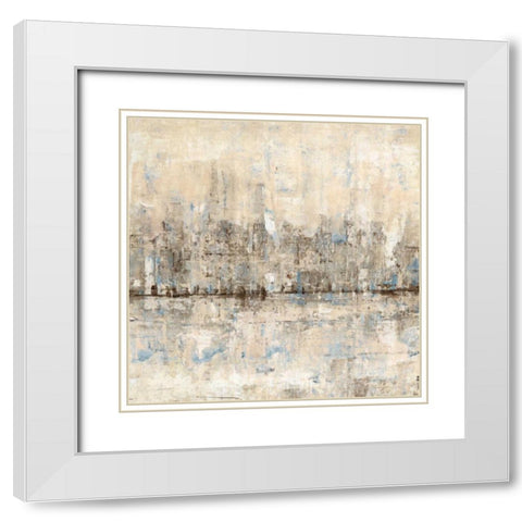 Impressionist Skyline II White Modern Wood Framed Art Print with Double Matting by OToole, Tim