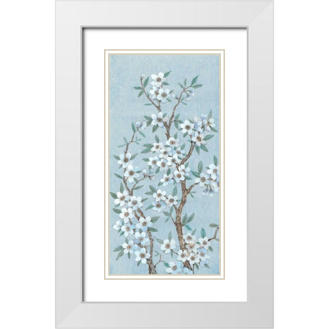 Branches of Blossoms I White Modern Wood Framed Art Print with Double Matting by OToole, Tim