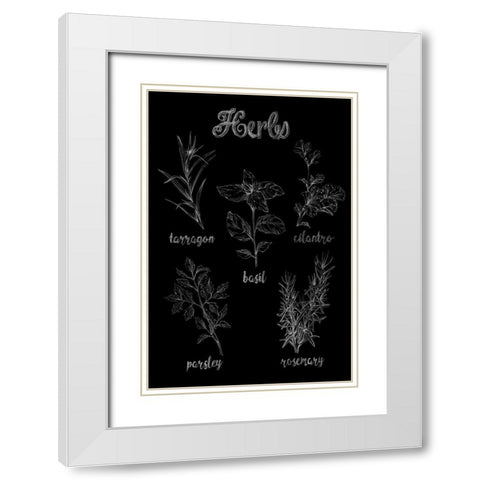 Herb Varieties White Modern Wood Framed Art Print with Double Matting by Harper, Ethan