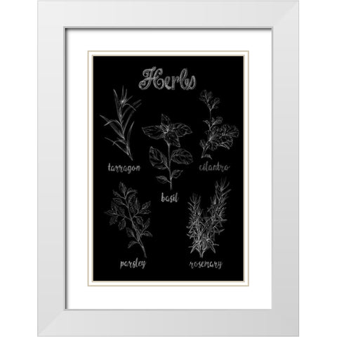 Herb Varieties White Modern Wood Framed Art Print with Double Matting by Harper, Ethan