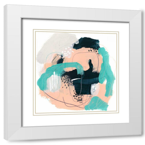Torrent I White Modern Wood Framed Art Print with Double Matting by Vess, June Erica