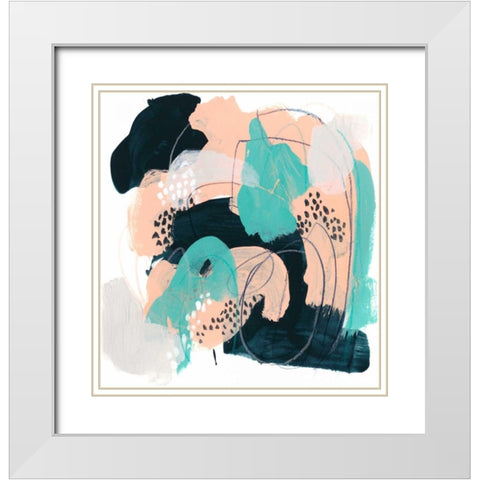 Torrent II White Modern Wood Framed Art Print with Double Matting by Vess, June Erica