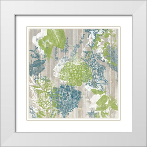 Flower Pattern III White Modern Wood Framed Art Print with Double Matting by Goldberger, Jennifer