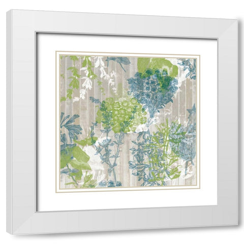 Flower Pattern IV White Modern Wood Framed Art Print with Double Matting by Goldberger, Jennifer