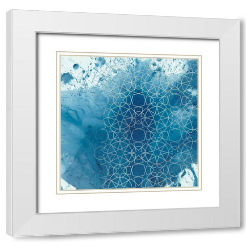 Crystalline I White Modern Wood Framed Art Print with Double Matting by Chariklia, Zarris