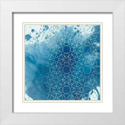 Crystalline I White Modern Wood Framed Art Print with Double Matting by Chariklia, Zarris