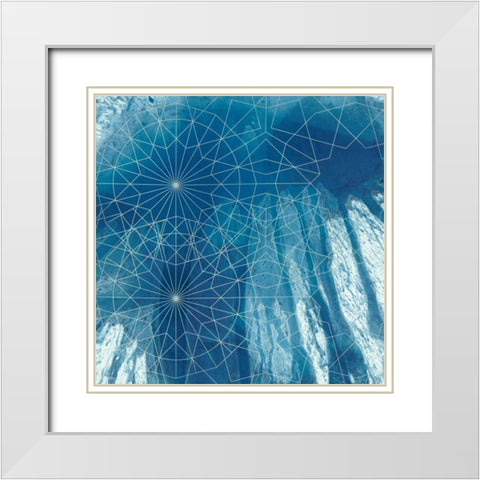 Crystalline III White Modern Wood Framed Art Print with Double Matting by Chariklia, Zarris