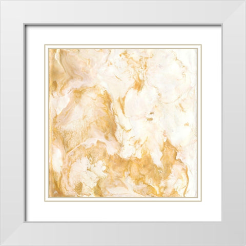 Gilded Alabaster White Modern Wood Framed Art Print with Double Matting by Hambly, Anna