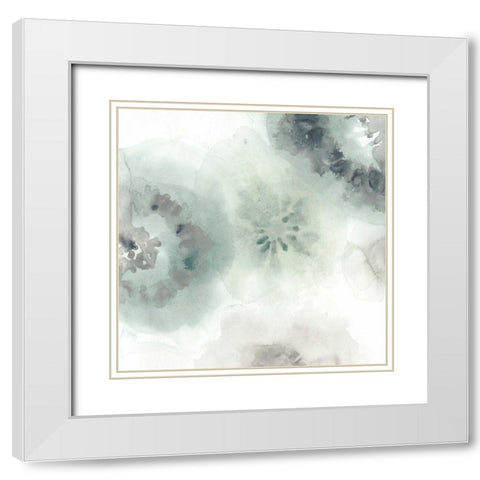 Lily Pad Watercolor II White Modern Wood Framed Art Print with Double Matting by Vess, June Erica