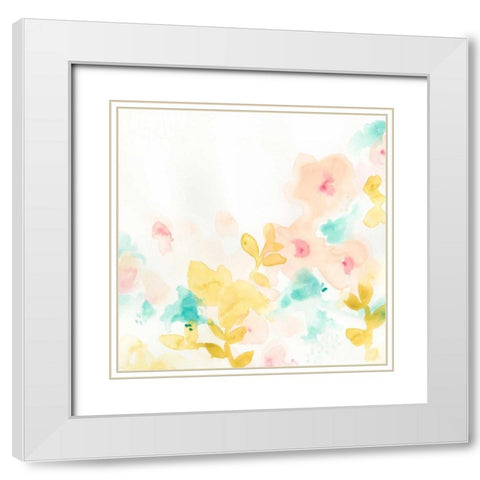Petal Field I White Modern Wood Framed Art Print with Double Matting by Vess, June Erica