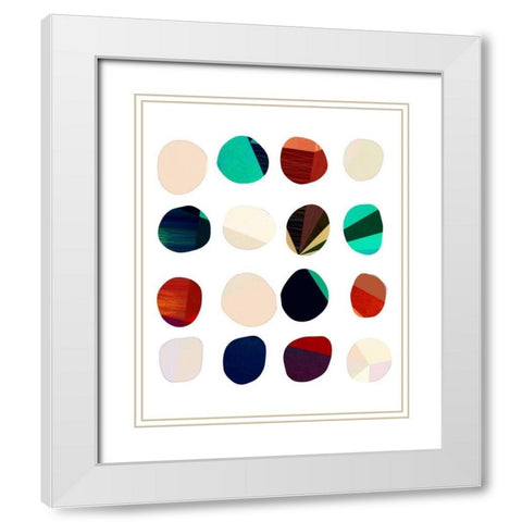Details Three White Modern Wood Framed Art Print with Double Matting by Jasper, Sisa