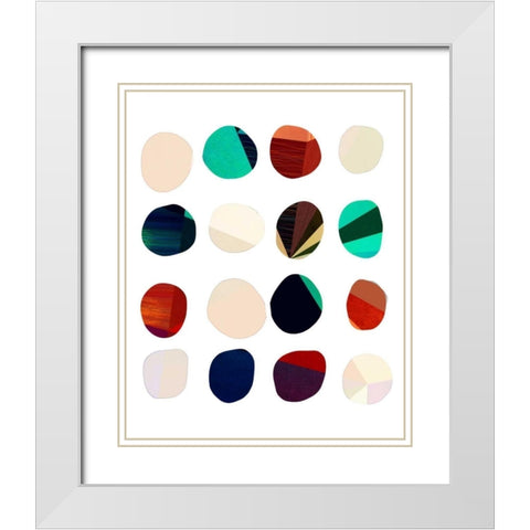 Details Three White Modern Wood Framed Art Print with Double Matting by Jasper, Sisa