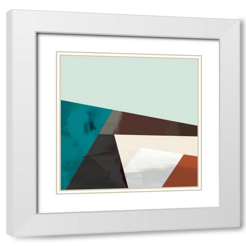 Block Detail I White Modern Wood Framed Art Print with Double Matting by Jasper, Sisa