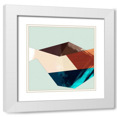 Block Detail II White Modern Wood Framed Art Print with Double Matting by Jasper, Sisa