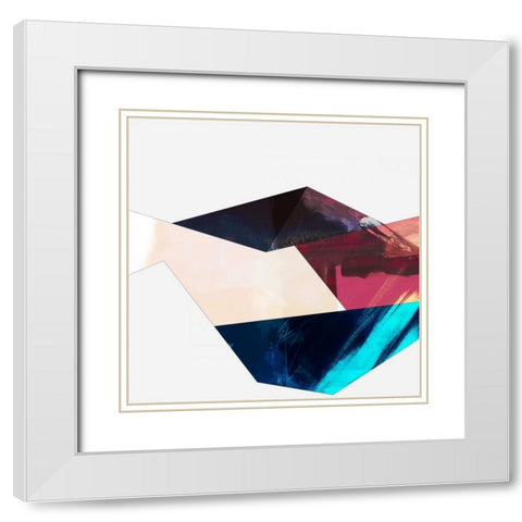 Block Detail III White Modern Wood Framed Art Print with Double Matting by Jasper, Sisa