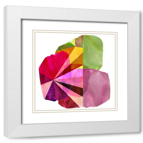 Geo Mono Block I White Modern Wood Framed Art Print with Double Matting by Jasper, Sisa