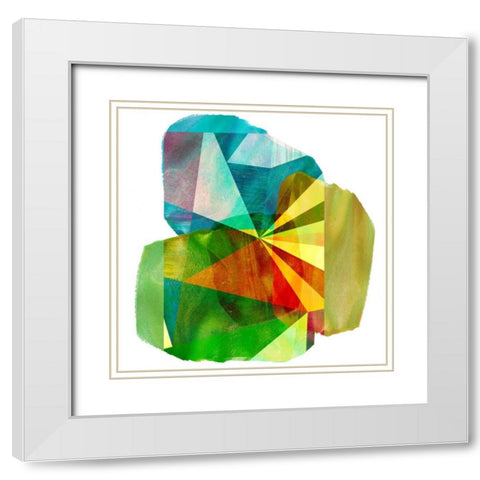 Geo Mono Block II White Modern Wood Framed Art Print with Double Matting by Jasper, Sisa