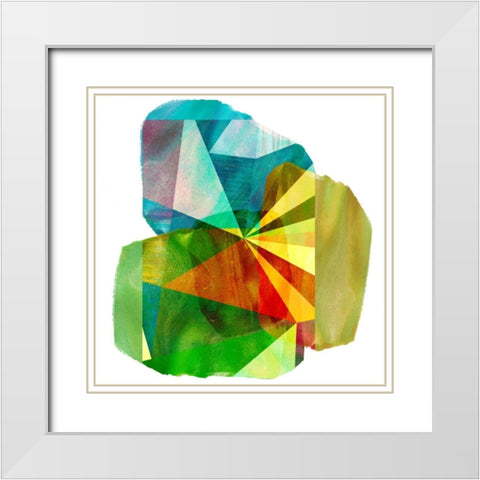 Geo Mono Block II White Modern Wood Framed Art Print with Double Matting by Jasper, Sisa