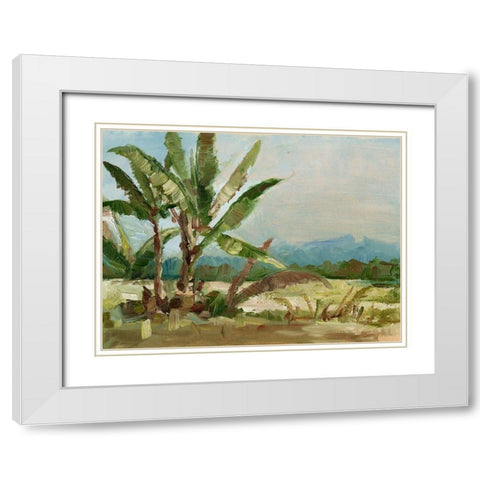 Southern Palms I White Modern Wood Framed Art Print with Double Matting by Harper, Ethan