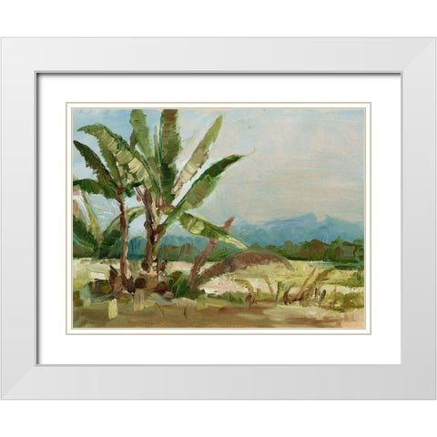 Southern Palms I White Modern Wood Framed Art Print with Double Matting by Harper, Ethan